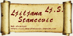 Ljiljana Stančević vizit kartica